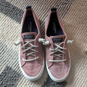 Sperry Crest Vibe Washed Twill Barrel Lace Sneaker
